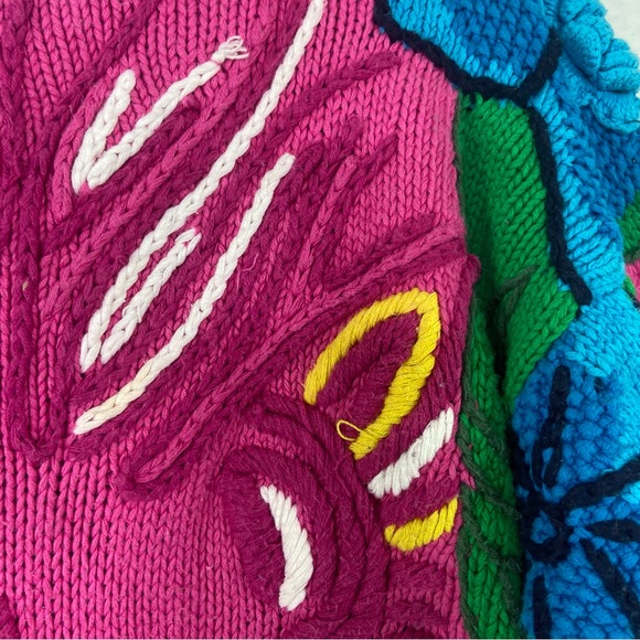 Lilly Pulitzer Super Rare fully knit embroidered lion floral sweater. Size Small - Picture 4 of 10